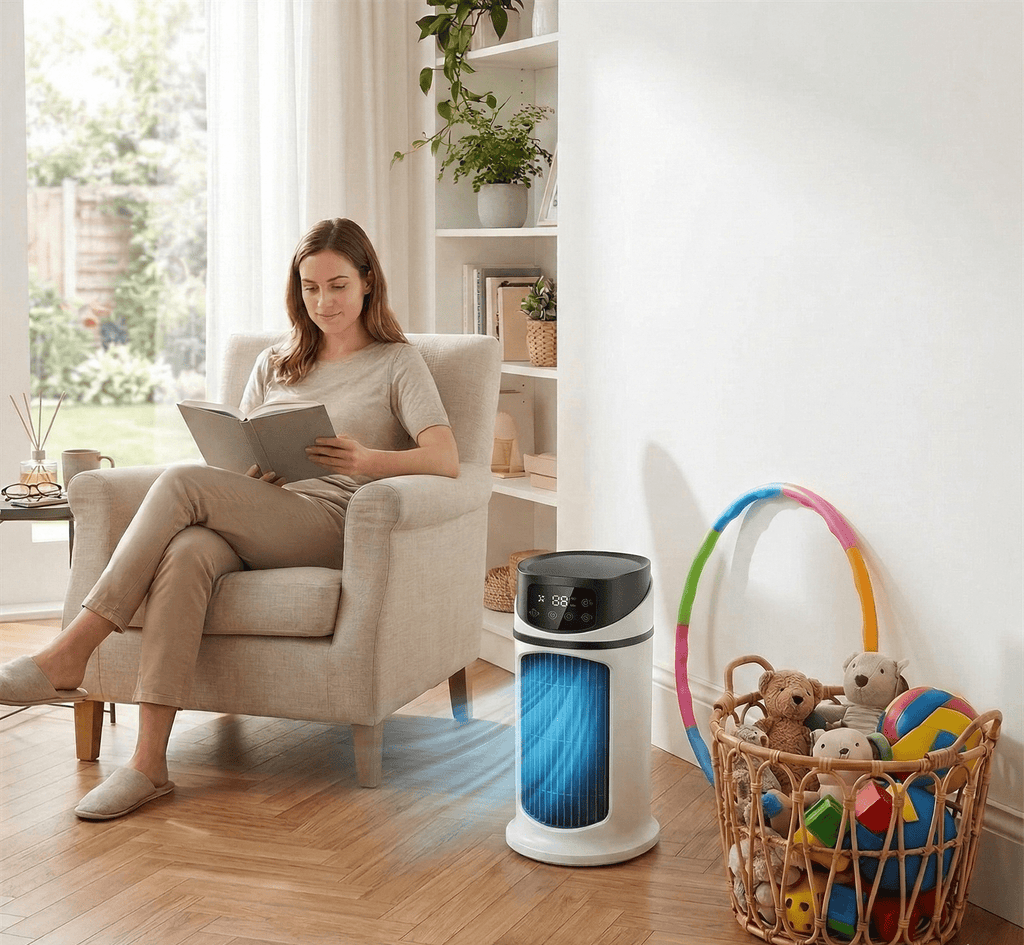 Refroidisseur d’Air Portable USB – Mini Climatiseur avec Réservoir d’Eau, Ventilateur Silencieux pour Bureau, Chambre ou Camping - HomeAirPro